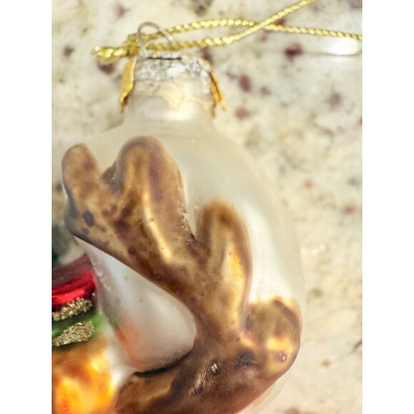 CVS Donner 2010 Blown Glass Christmas Ornament Reindeer Holiday Tree Decor Read - Picture 6 of 6
